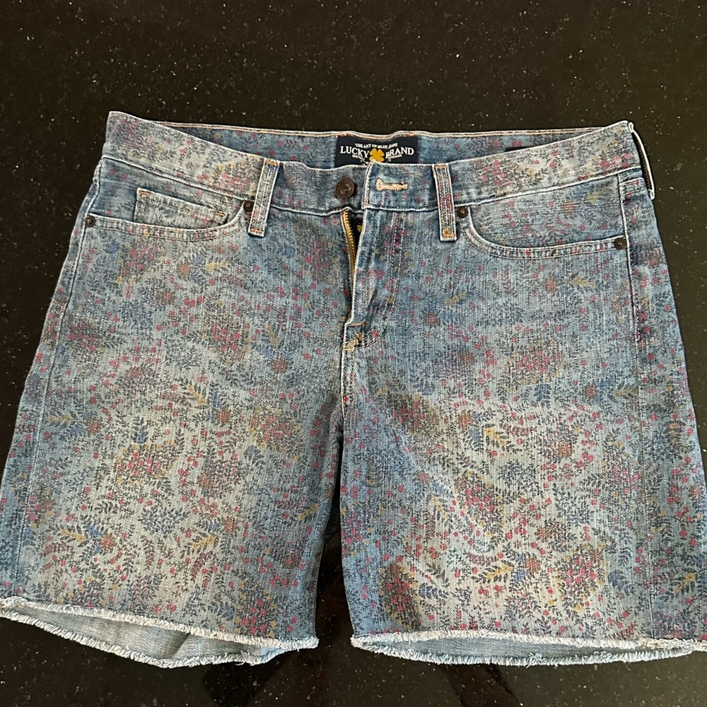 Lucky Brand Printed Denim Shorts
